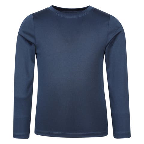 Childrens/Kids Aqua Long-Sleeved Swimming T-Shirt