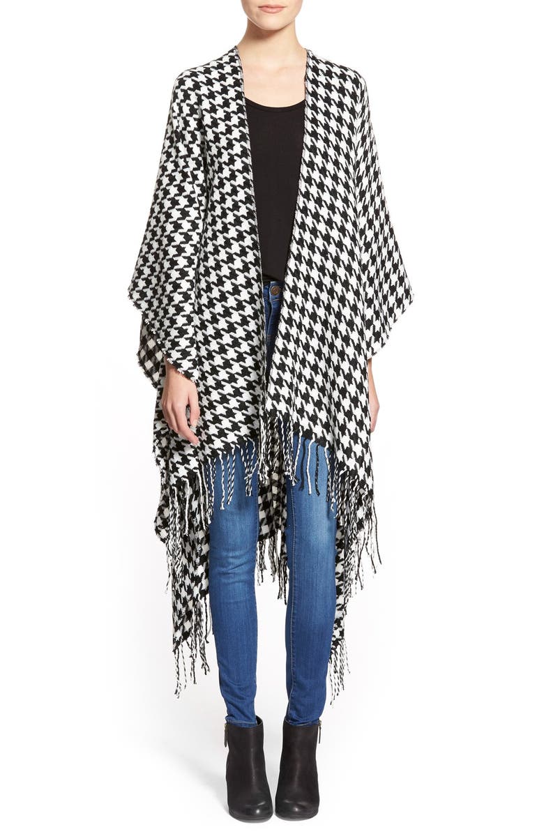 Capelli New York Capelli of New York Houndstooth Cape, Main, color,