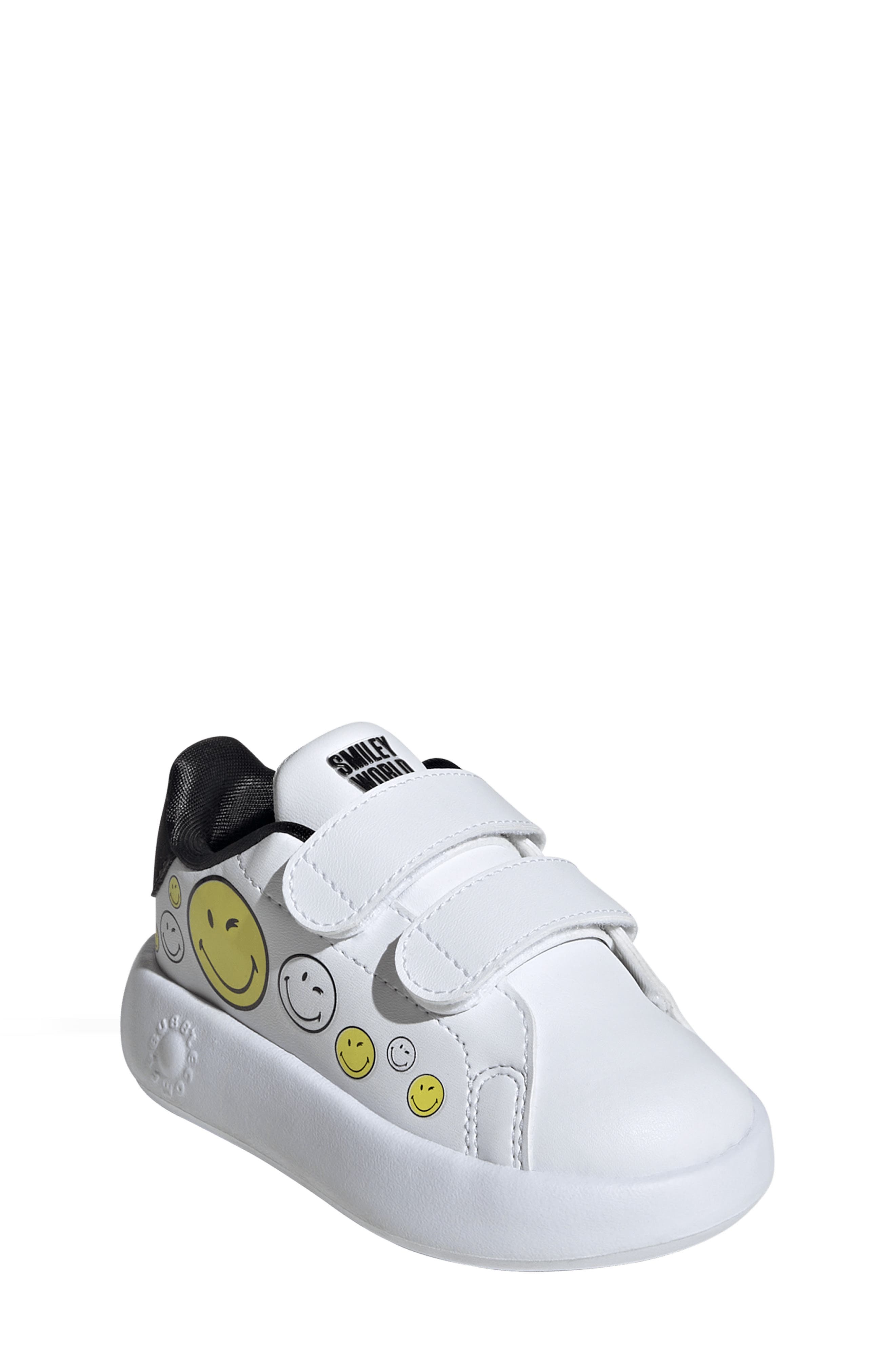 adidas Kids' Advantage Smiley Sneaker, Main, color, 