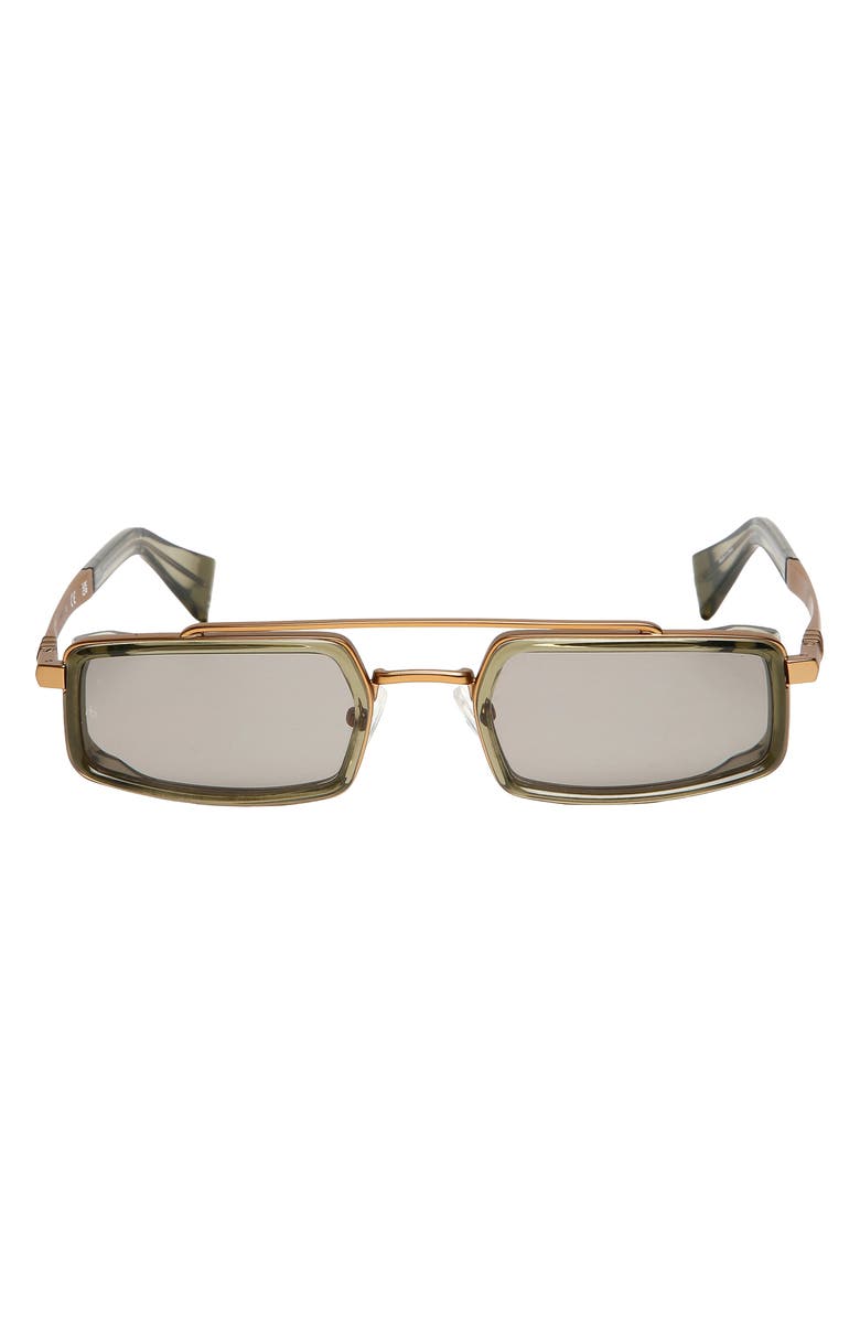 rag & bone 52mm Navigator Sunglasses, Main, color, Bronze / Crystal Olive / Green