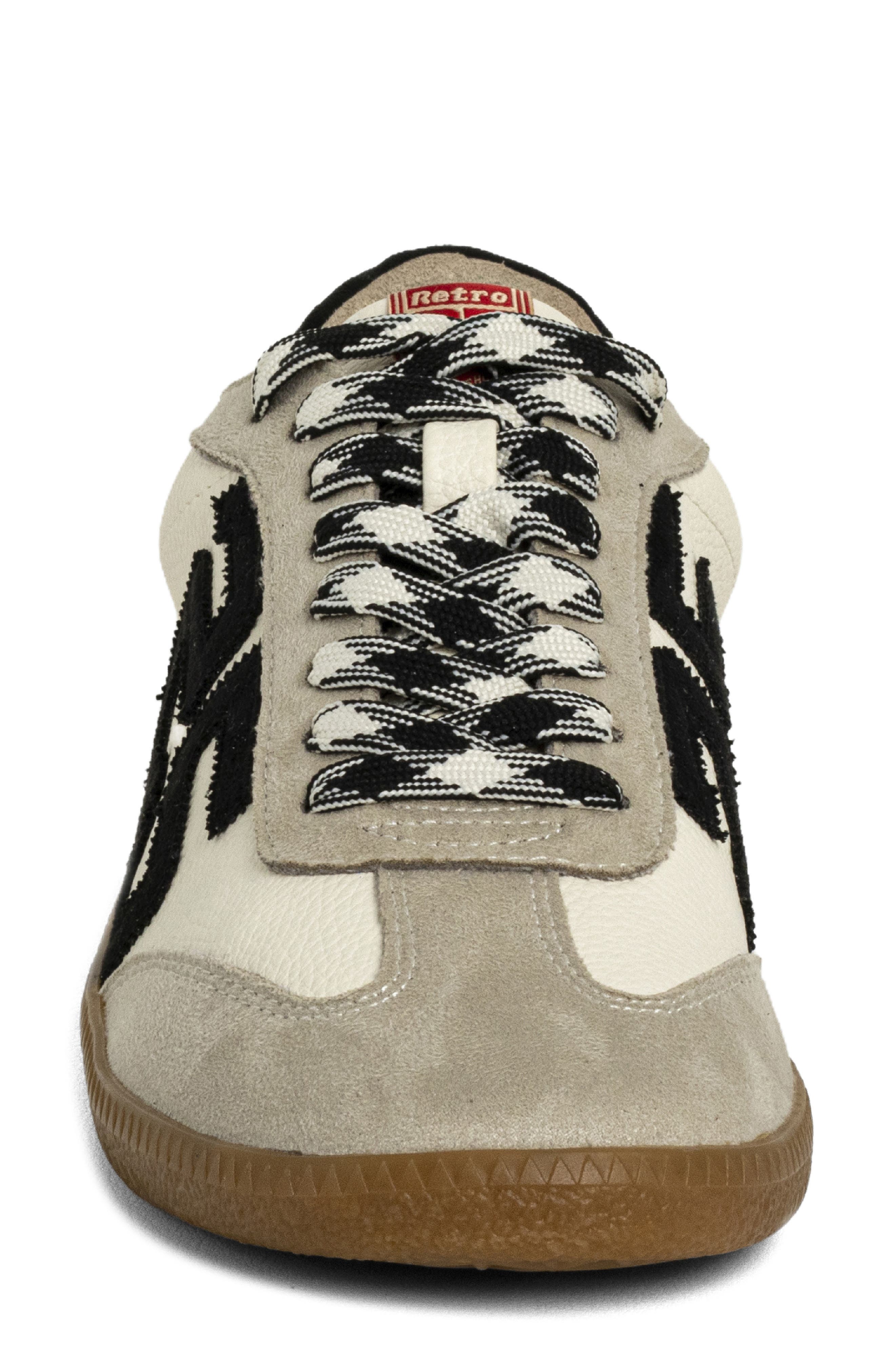 Retro 25 Sneaker, Alternate, color, BLACK AND WHITE