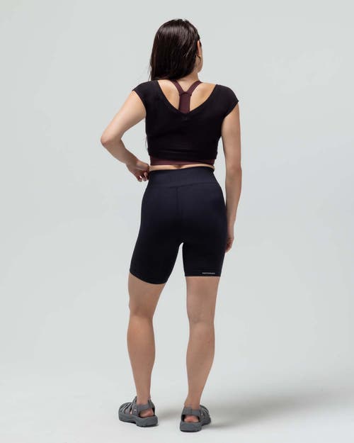 Reformer Ribbed Cap Sleeve Crop Top In Purple