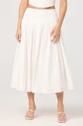 ASTR the Label Aubrianna Pleated Drop Waist Midi Skirt