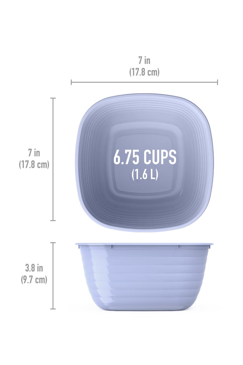 Prep Single Compartment Food Container - Set of 20, Alternate, color, PERIWINKLE