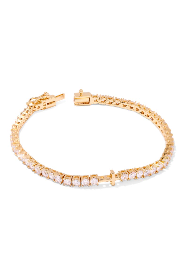 Coco Cross Tennis Bracelet, Alternate, color, GOLD
