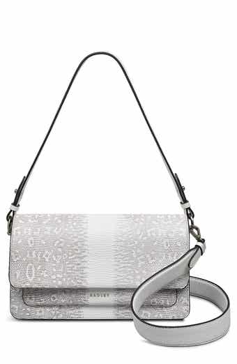 Medium Lizard Embossed Leather Shoulder Bag