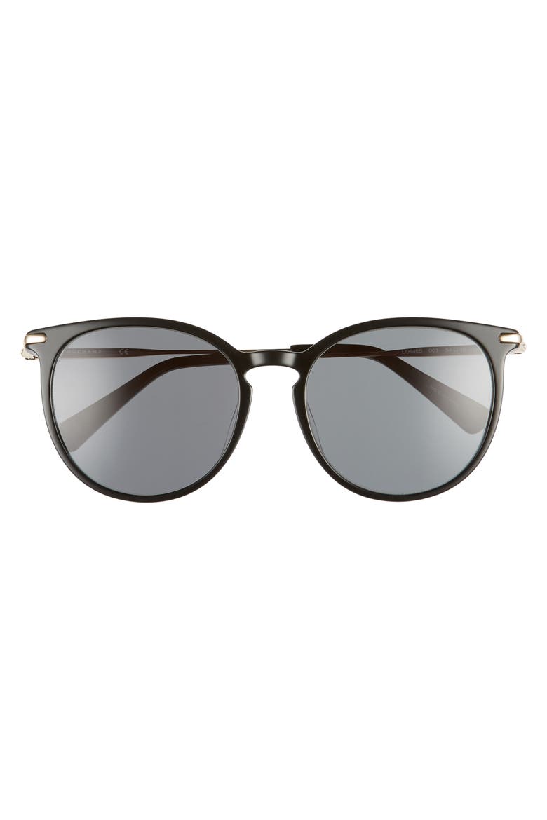 Roseau 54mm Round Sunglasses, Alternate, color, BLACK/ GREEN