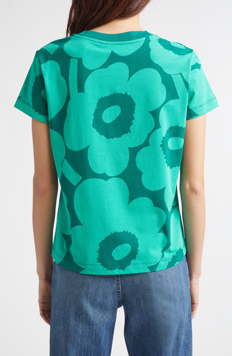 Marimekko Heleys Unikko Cotton T-Shirt, Alternate, color, Green Dark Green