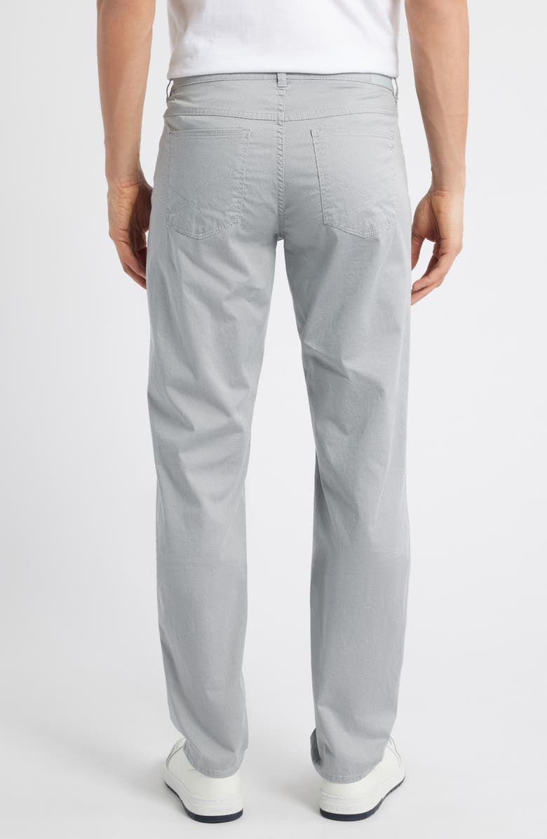 Brax Cooper Microprint Ultralight Regular Fit Straight Leg Pants, Alternate, color, Platino