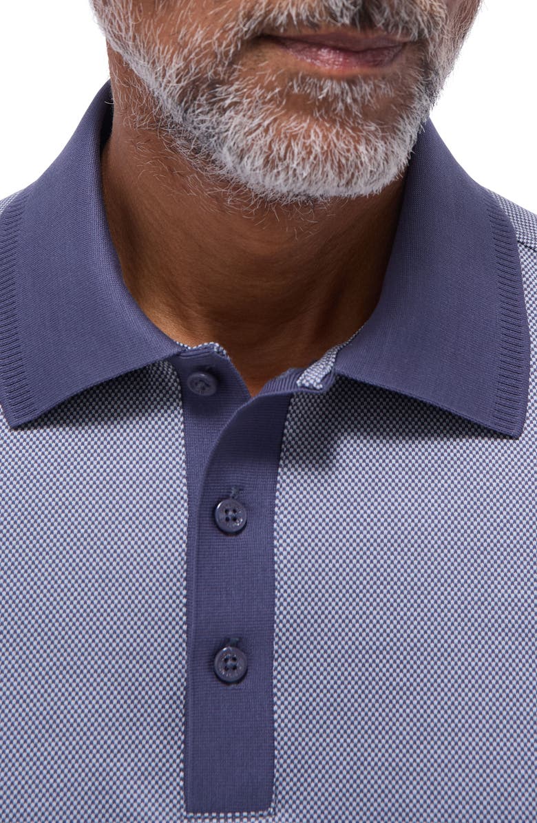 Bugatchi Tipped Cotton Piqué Polo, Alternate, color, Graphite