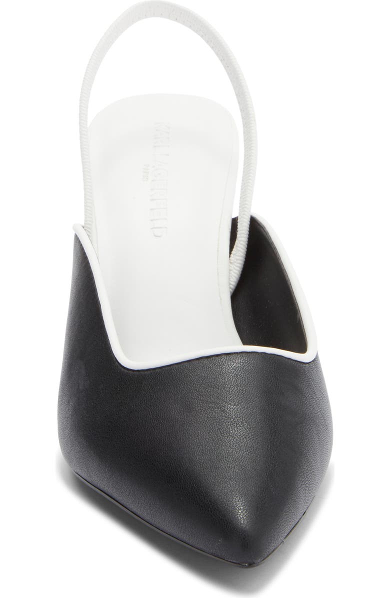 KARL LAGERFELD PARIS Grier Slingback Pump, Alternate, color, Black/ Bright White