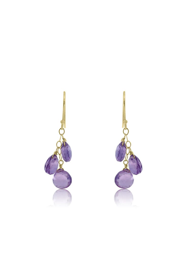 Amethyst Bead Dangle Earrings, Alternate, color, Amethyst