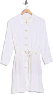 L'AGENCE Kippa Long Sleeve Shirtdress