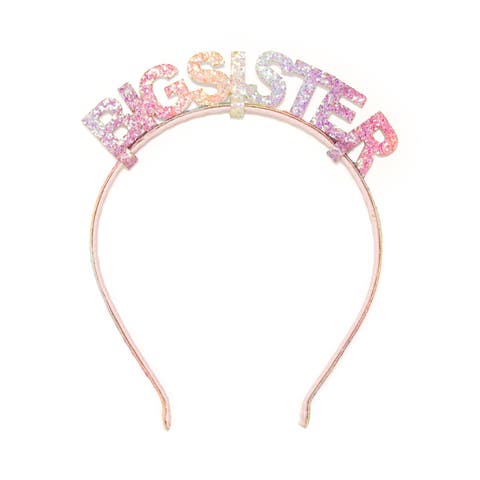 Pastel Rainbow Big Sister Headband (Toddler & Little Kid)
