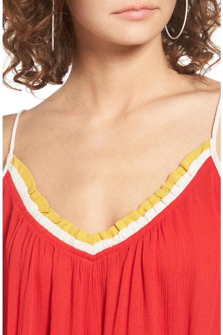 Tassel Back Tank, Alternate, color, RED