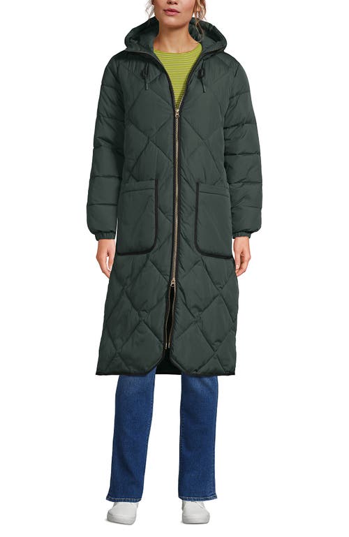 Lands' End Featherfree Insulated Diamond Quilted Maxi Coat