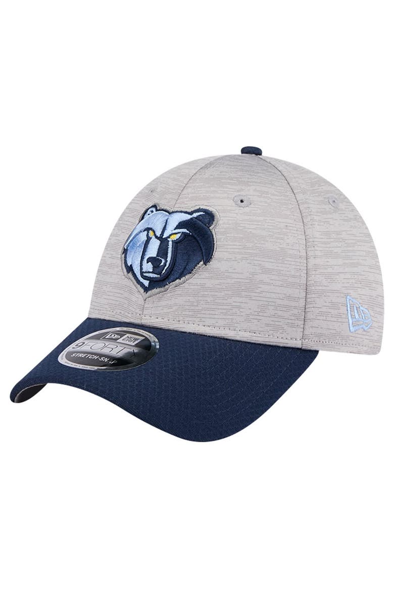 Men's New Era Heather Gray/Navy Memphis Grizzlies Active Digi-Tech Two-Tone 9FORTY Adjustable Hat, Main, color, Heather Gray