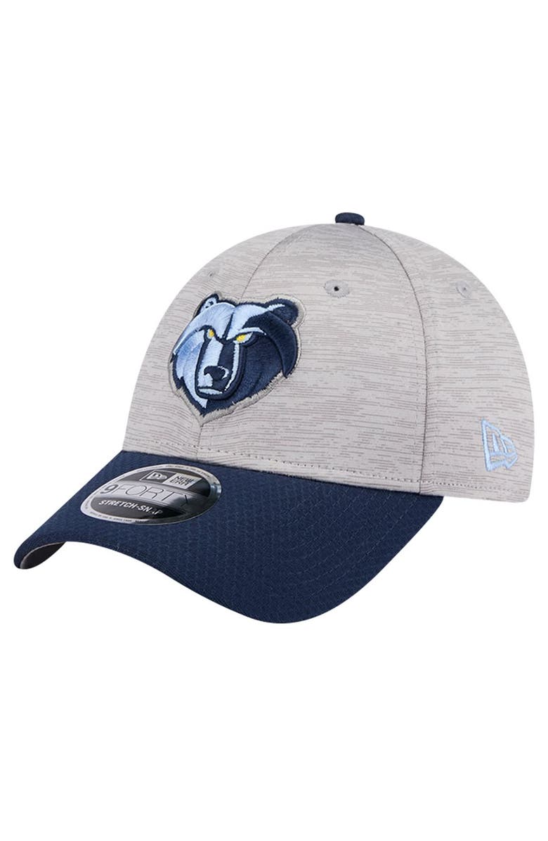 New Era Men's New Era Heather Gray/Navy Memphis Grizzlies Active Digi-Tech Two-Tone 9FORTY Adjustable Hat, Main, color, Heather Gray