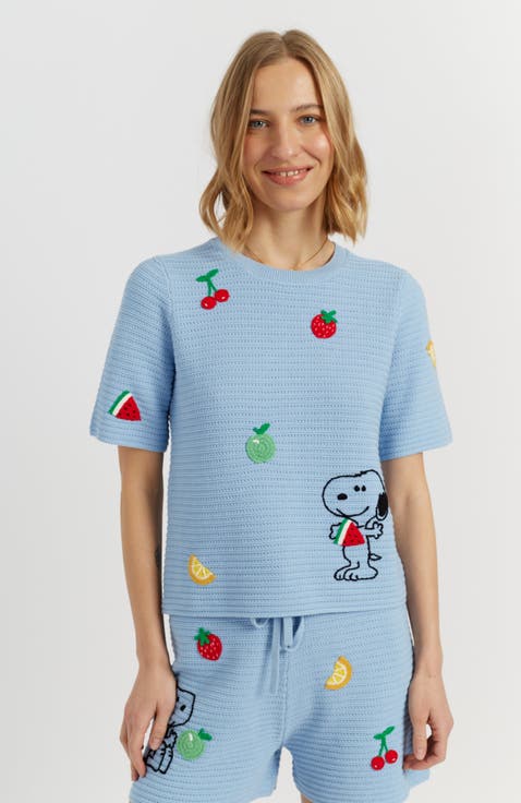Cotton Snoopy Crochet Tee