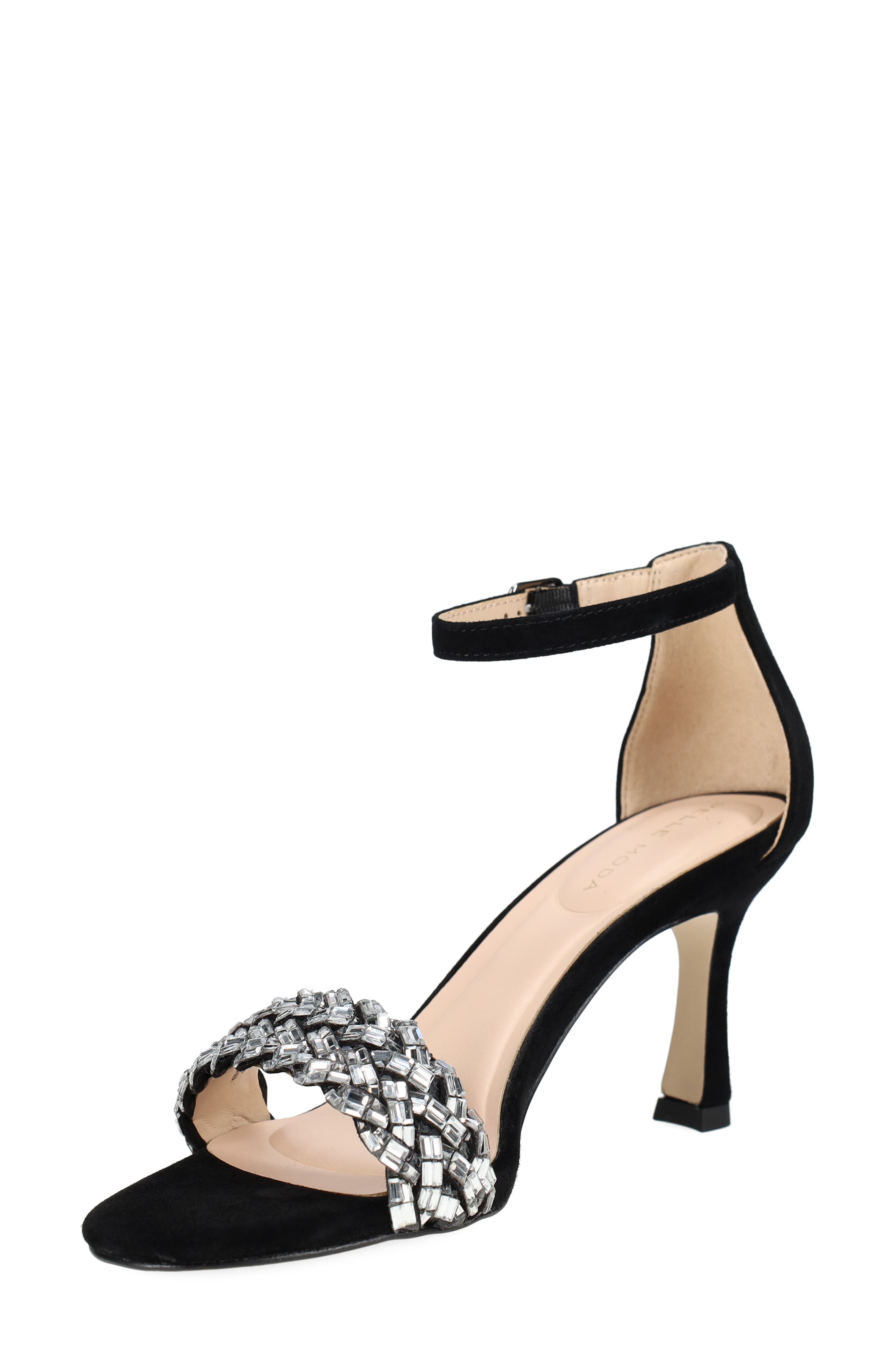 Pelle Moda Heidy Ankle Strap Sandal, Alternate, color, Black