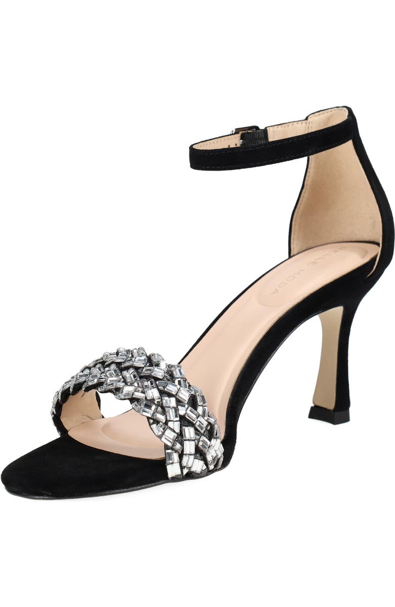 Pelle Moda Heidy Ankle Strap Sandal, Alternate, color, Black