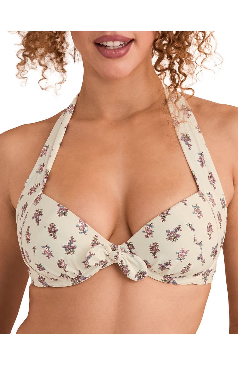 Adore Me Shelbie Swimwear Swimwear Top, Alternate, color, Floral Beige