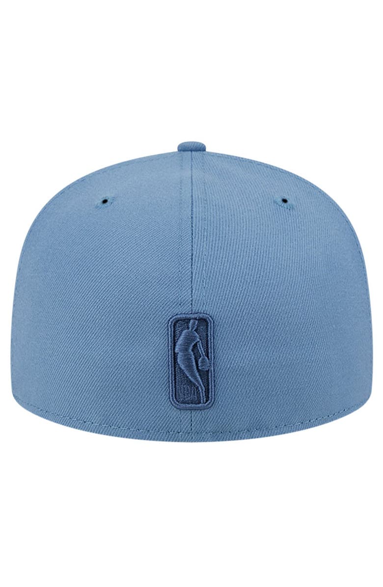 New Era Men's New Era Blue Sacramento Kings Color Pack Faded Tonal 59FIFTY Fitted Hat, Alternate, color,