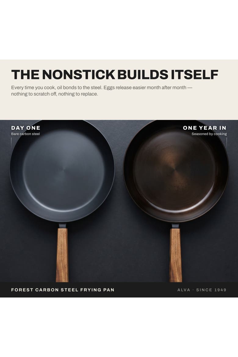 Forest Carbon Steel Frying Pan, Alternate, color, 8-inch
