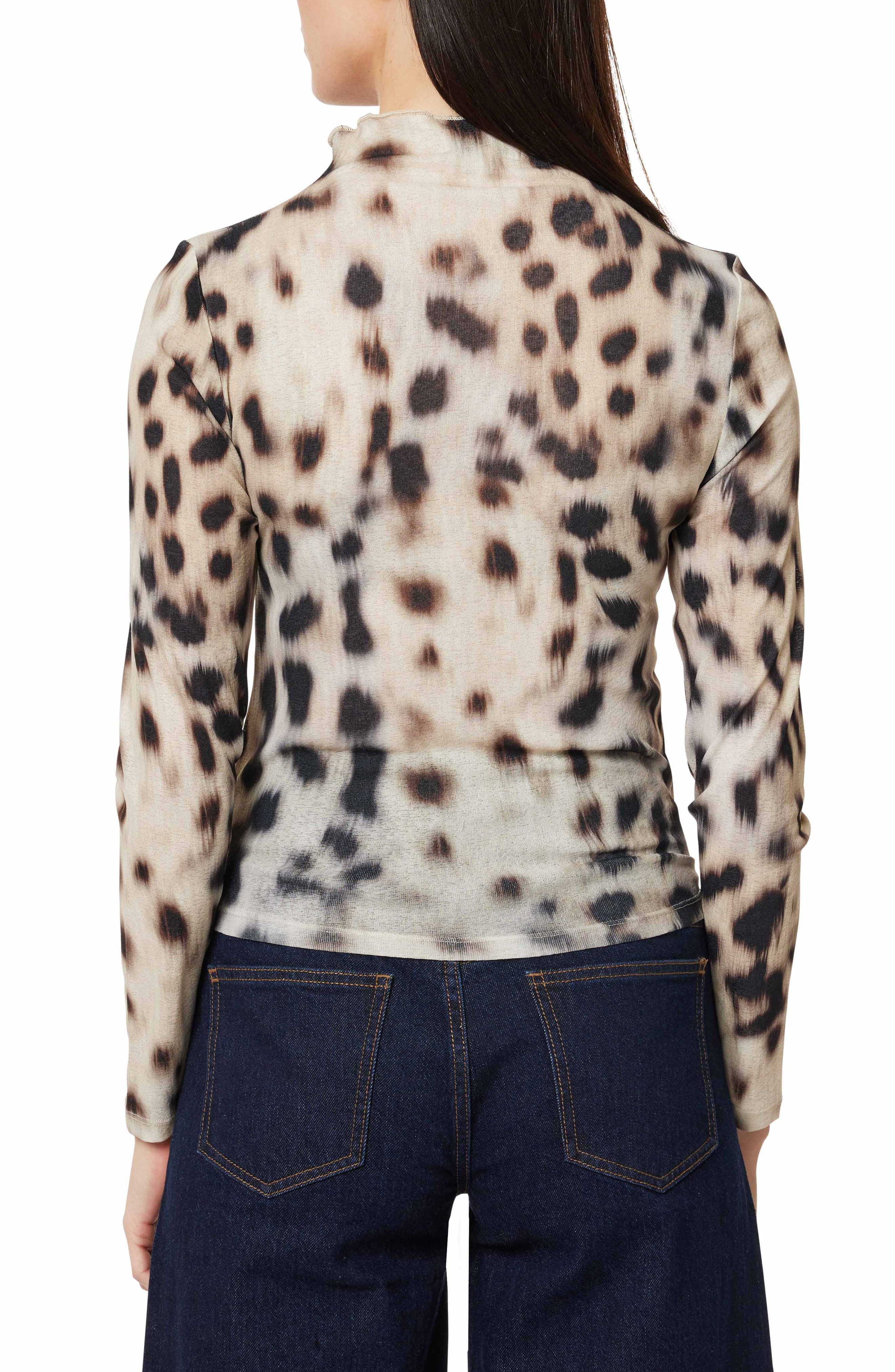 Turtleneck Cotton Blend Top - image 2