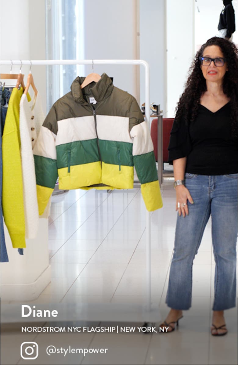 Daisy Colorblock Puffer Jacket, sales video thumbnail