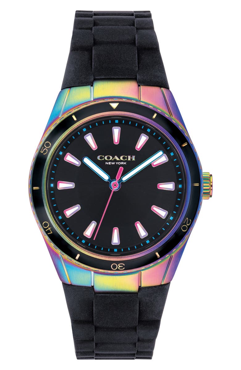 COACH Preston Silicone Strap Watch, 32mm, Main, color, 