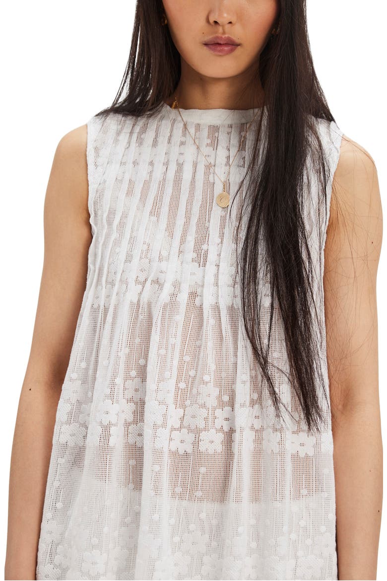 Moon Magic Mesh Tunic Top, Alternate, color, CLEAN IVORY