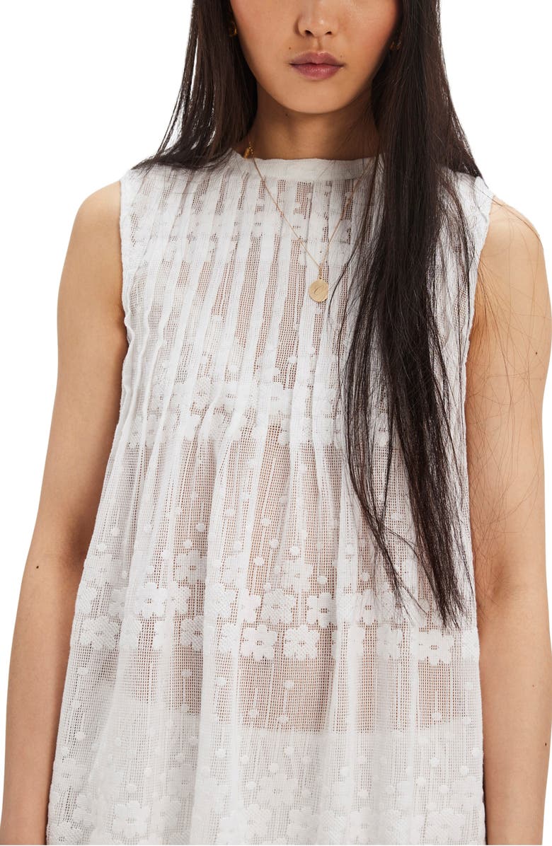 Free People Moon Magic Mesh Tunic Top, Alternate, color, Clean Ivory