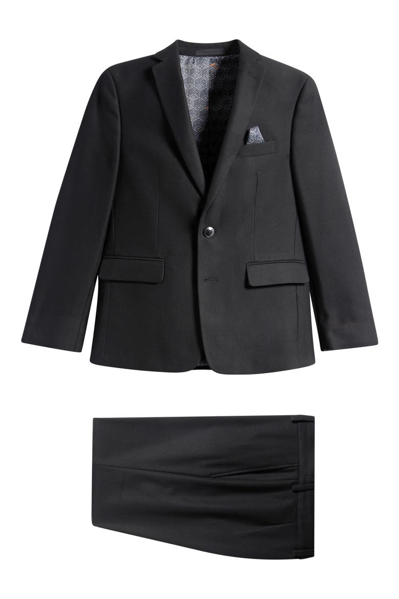 Kids' Solid Two-Piece Suit, Main, color, BLACK