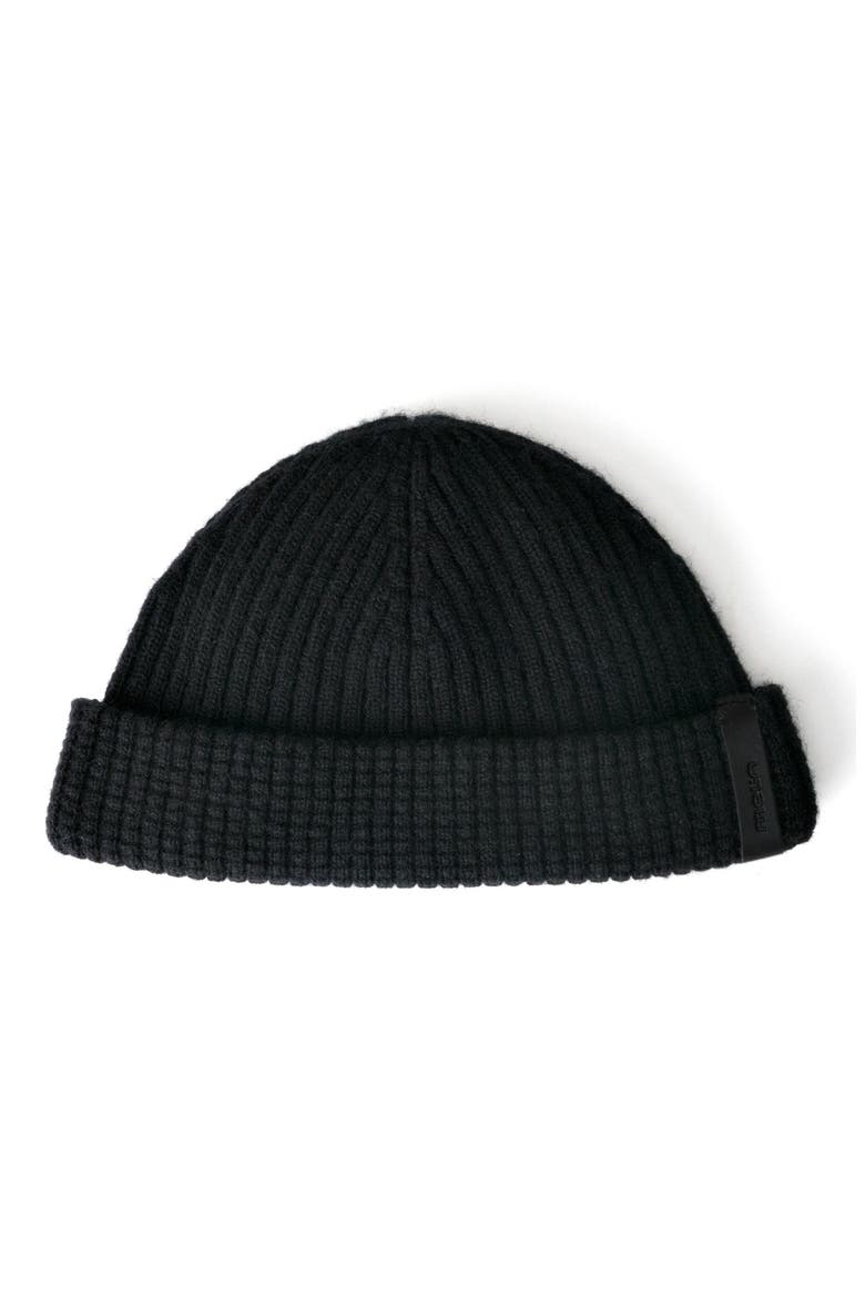 The Destination Short Beanie, Main, color, BLACK