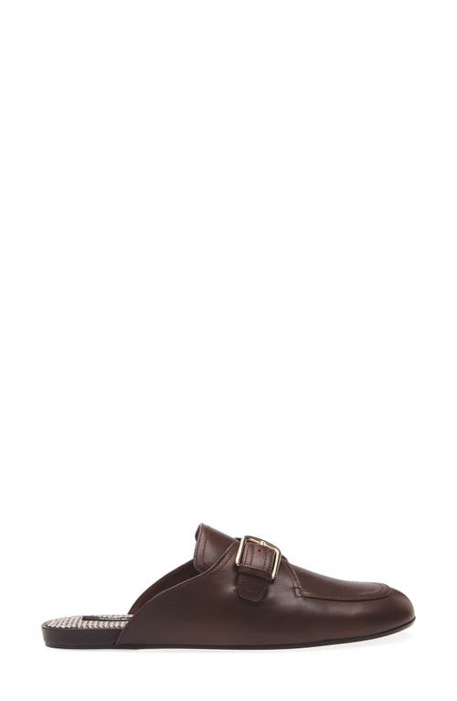 Vince Minetta Leather Buckle Mules In Brown