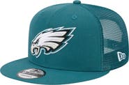 New Era Men's New Era Midnight Green Philadelphia Eagles Main Trucker 9FIFTY Snapback Hat