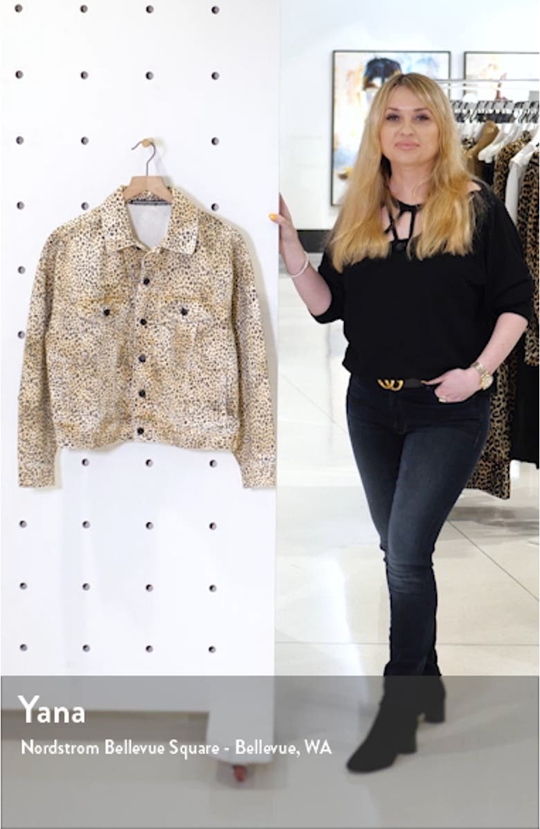 Game Cheetah Print Denim Jacket, sales video thumbnail