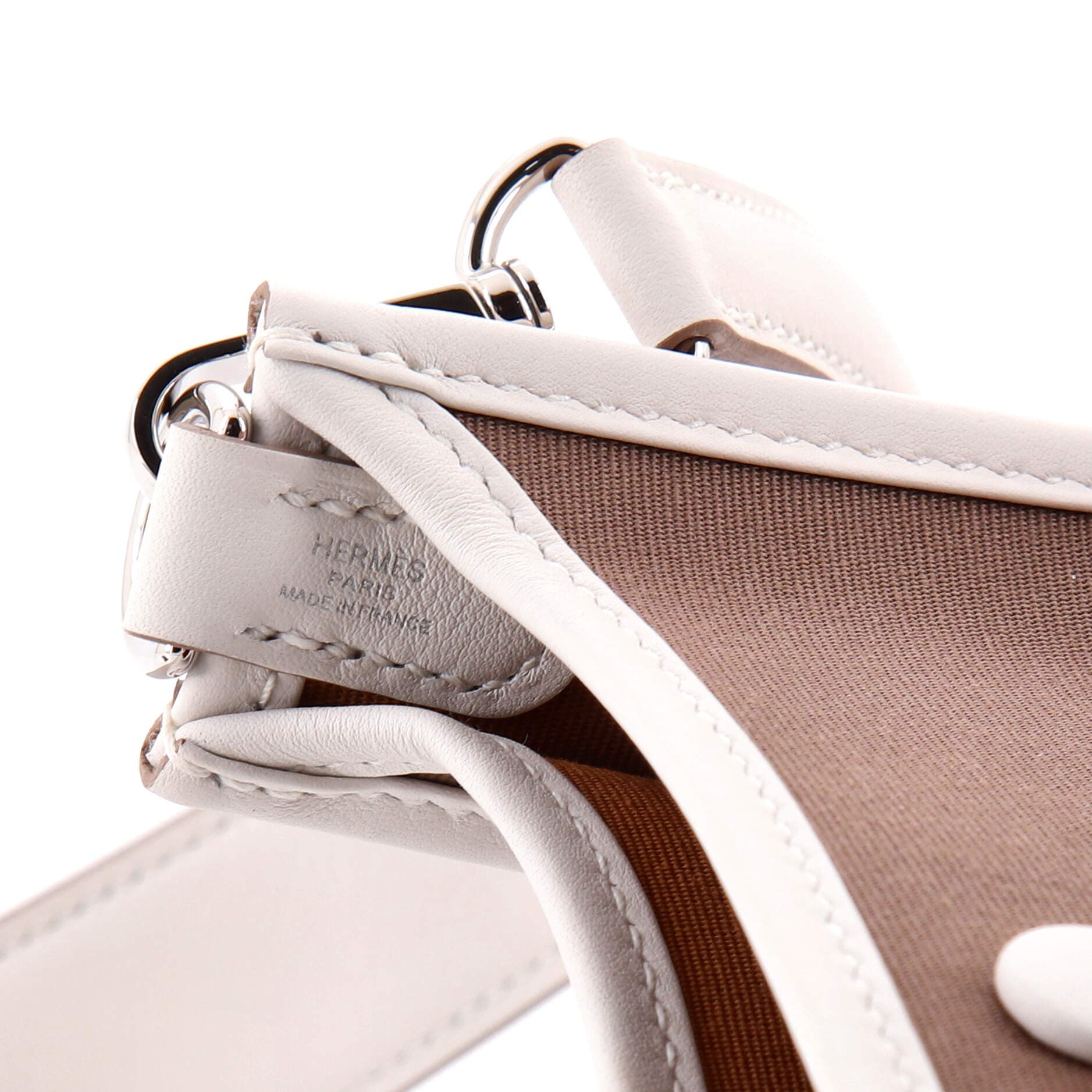 Pre-Owned Hermes Neo Evelyne Bag Toile and Leather TPM, Alternate, color, Etoupe