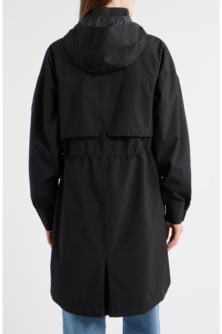 Piper 2.0 Hooded Water Repellent Raincoat, Alternate, color, BLACK