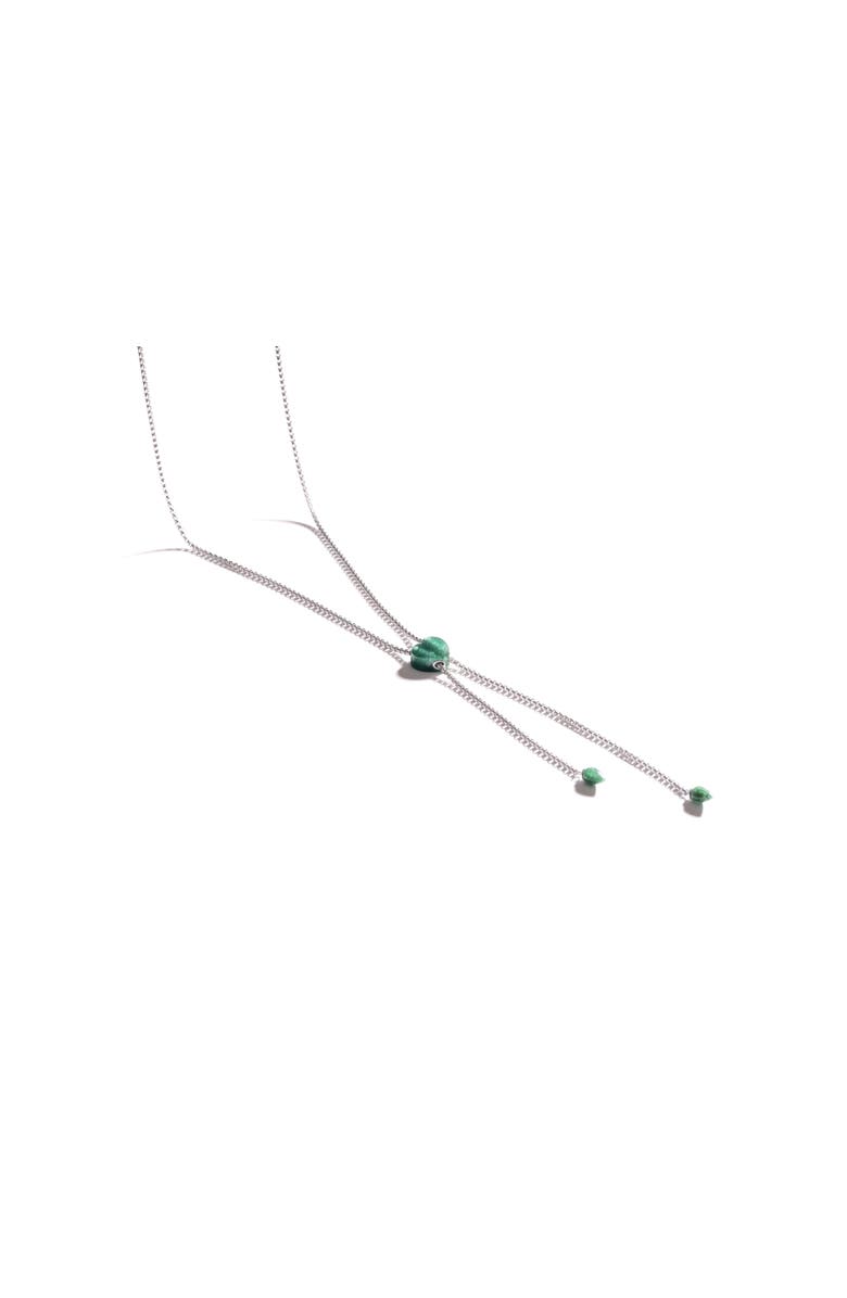 LuvMyJewelry Luv Me Green Aventurine Gemstone Sterling SIlver Adjustable Heart Women Necklace, Main, color,