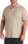 Harbor Bay by DXL Big & Tall Pocket Piqué Polo Shirt