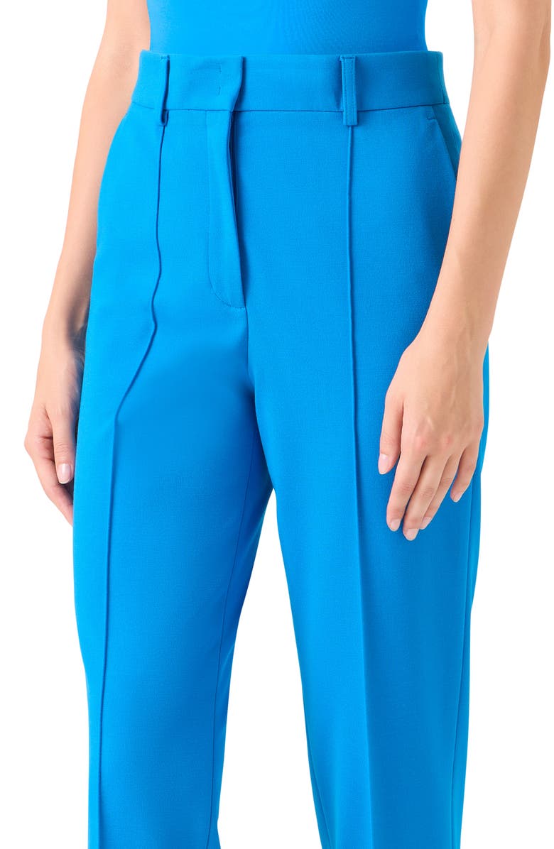 Akris punto Stretch Knit Tailored Ankle Pants, Alternate, color, Cobalt Blue