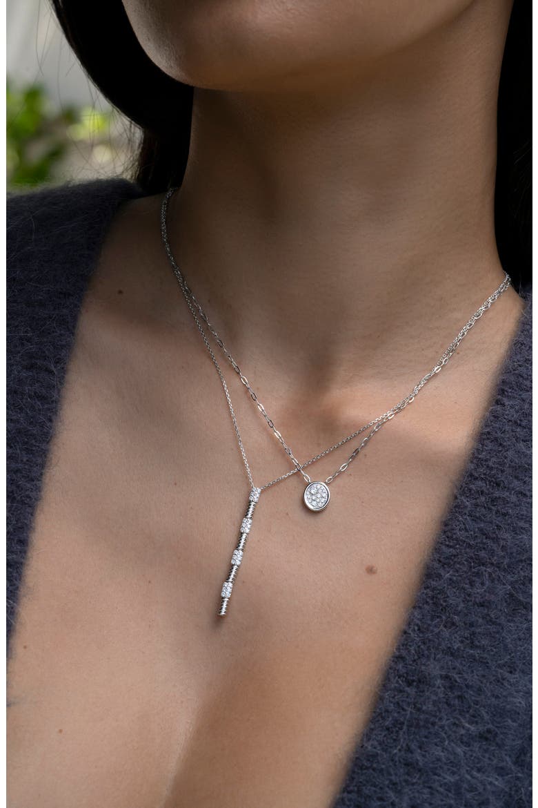 Mika Diamond Pendant Necklace (Nordstrom Exclusive), Alternate, color, 18K WHITE GOLD