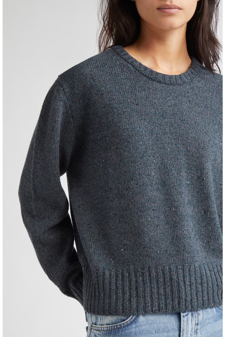 Relaxed Fit Cashmere Donegal Sweater, Alternate, color, STORM DONEGAL