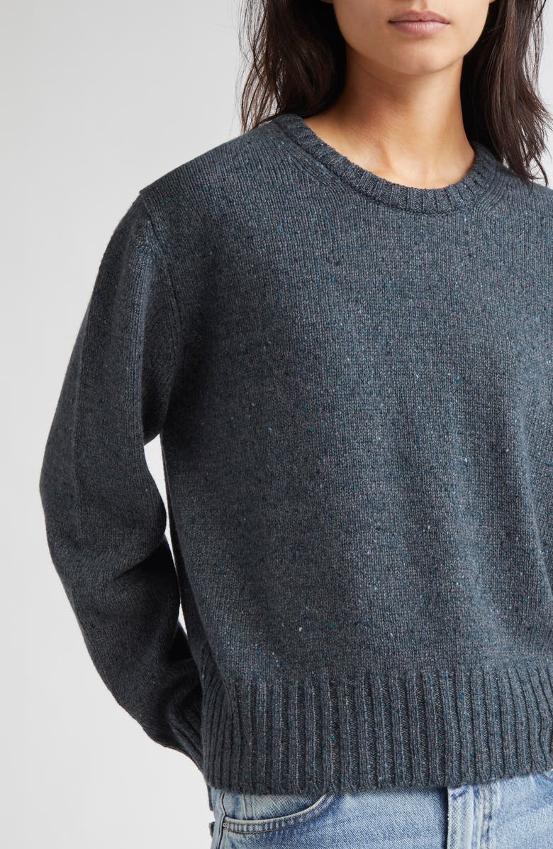 Johnstons of Elgin Relaxed Fit Cashmere Donegal Sweater, Alternate, color, Storm Donegal