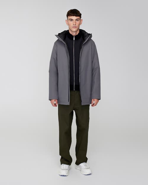 Quartz Co. Jules | Hooded Down Winter Jacket In Steel Grey