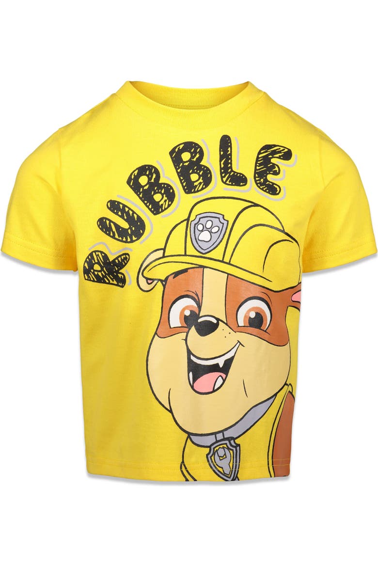 Paw Patrol 4-Pack Short Sleeve T-Shirts, Alternate, color, Green Red Yellow Blue
