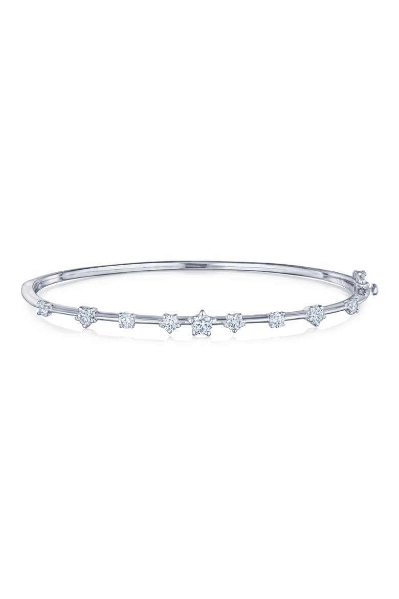 Star Set Diamond Bangle Bracelet, Main, color, WHITE 9BR DIA 0.90 CTS