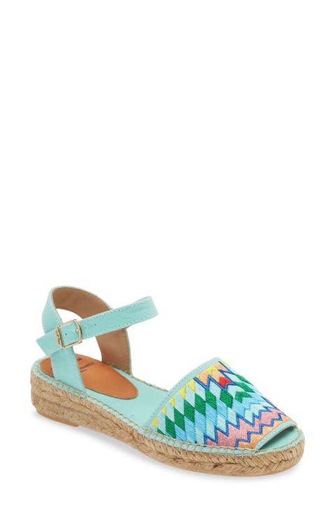Love Embroidered Espadrille Sandal (Women)